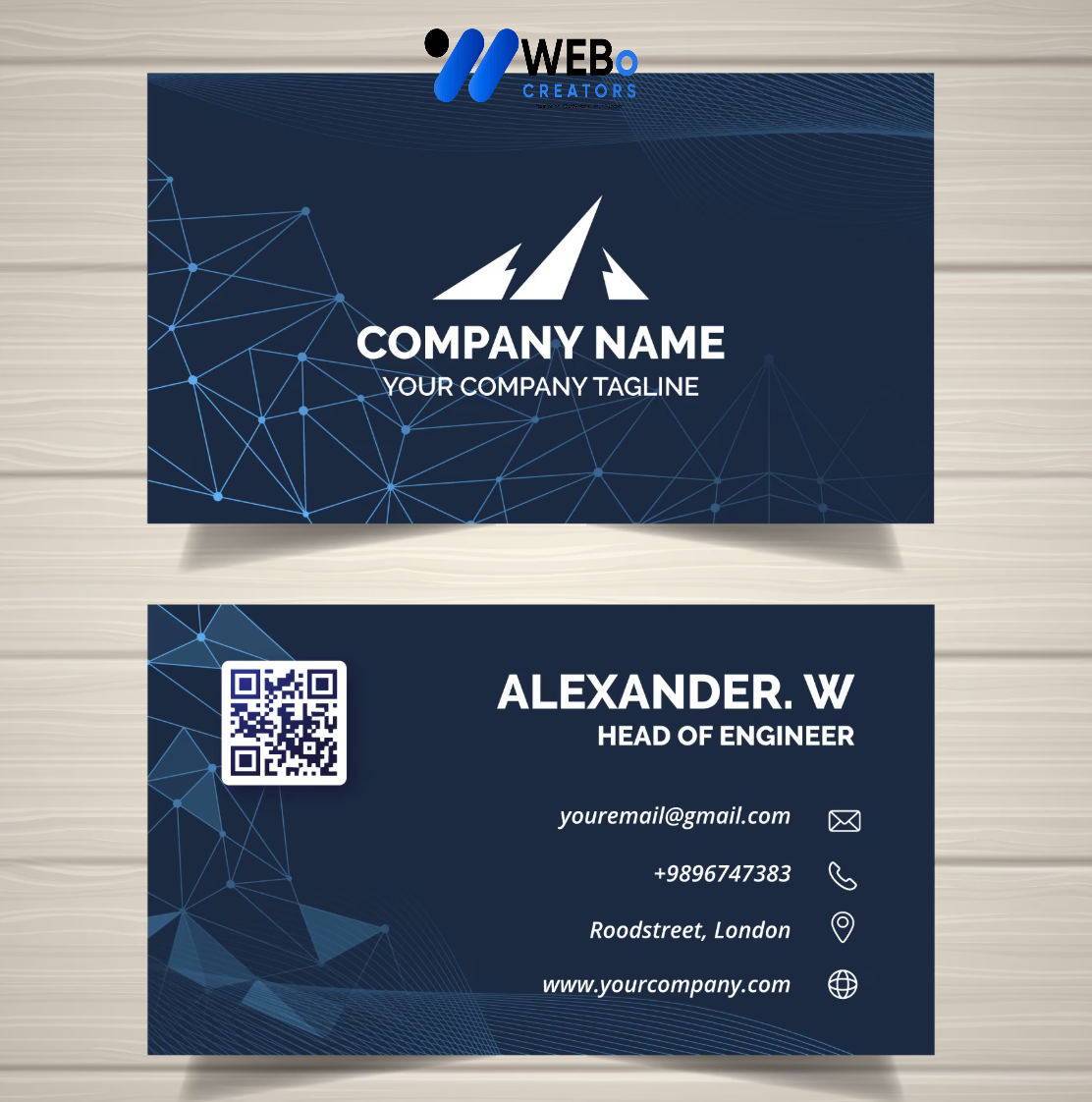 Elegant Professional Business card design with golden stripes Agency in Alabama ,Al